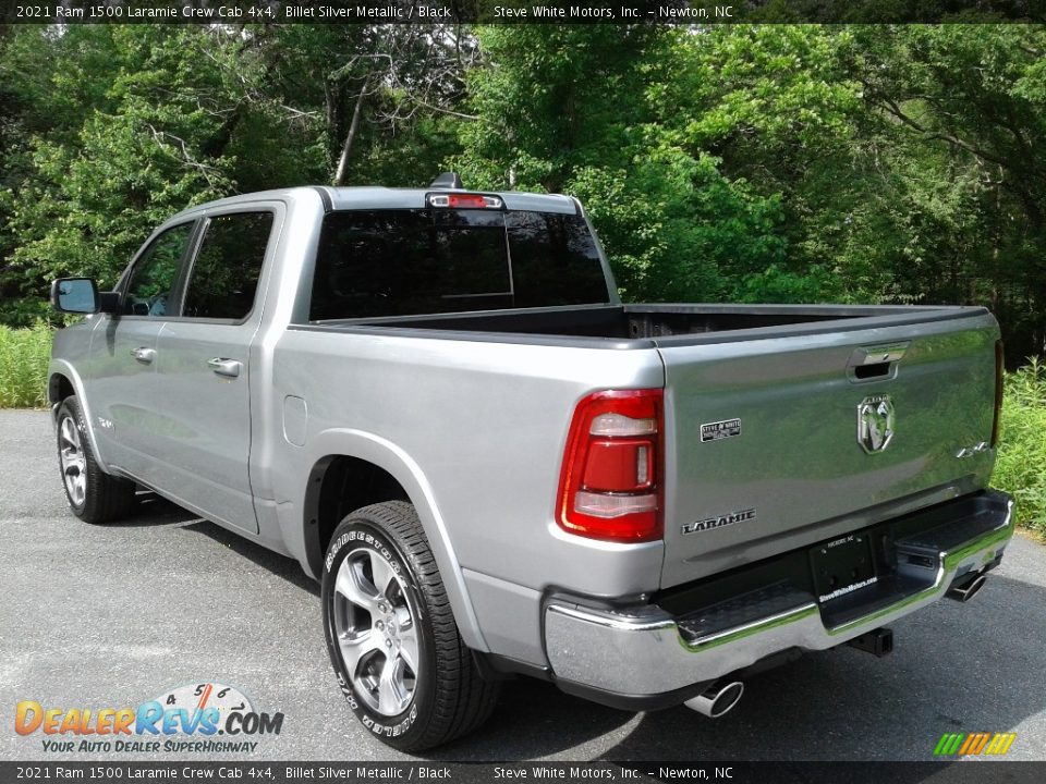 2021 Ram 1500 Laramie Crew Cab 4x4 Billet Silver Metallic / Black Photo #9