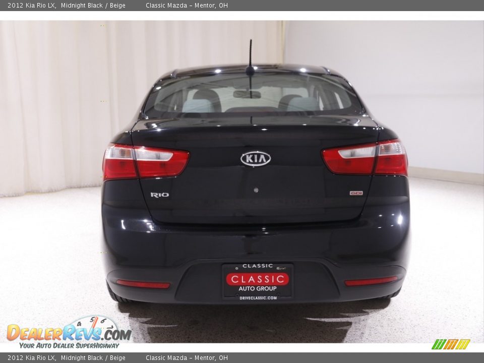 2012 Kia Rio LX Midnight Black / Beige Photo #16