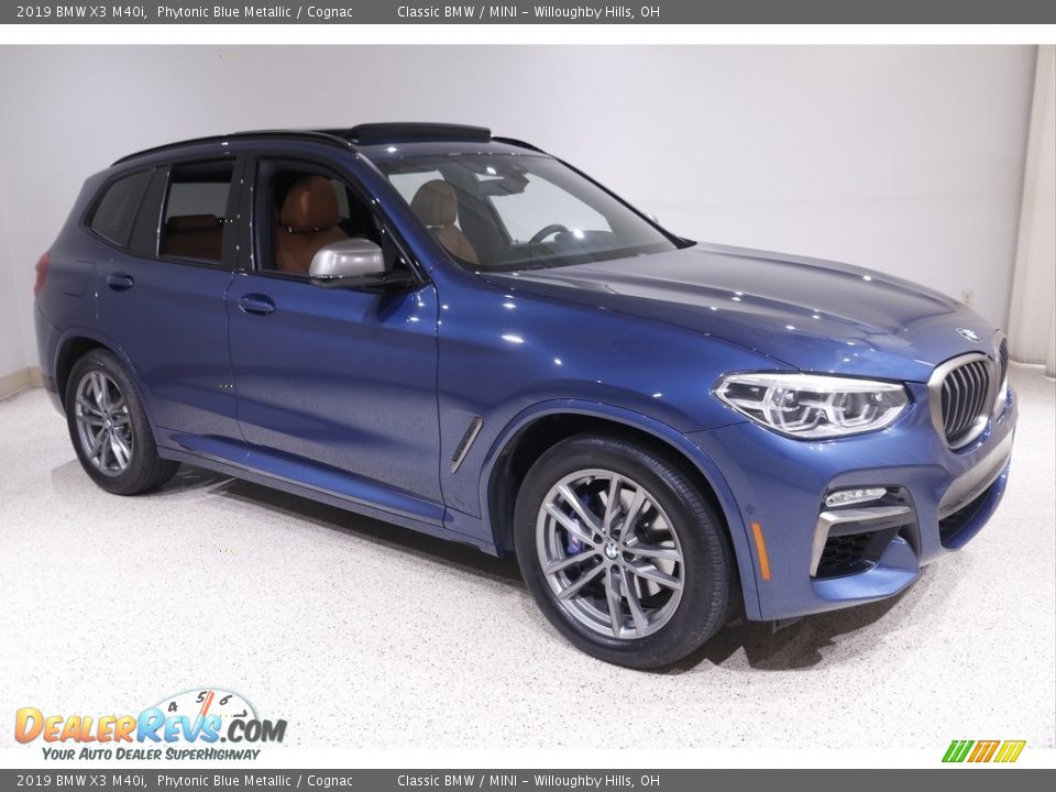 2019 BMW X3 M40i Phytonic Blue Metallic / Cognac Photo #1