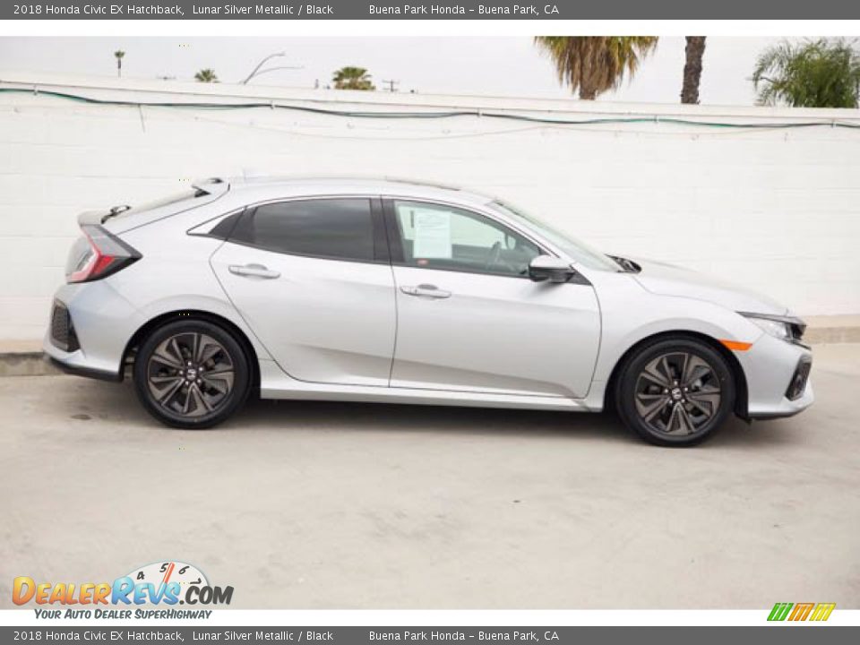 2018 Honda Civic EX Hatchback Lunar Silver Metallic / Black Photo #12