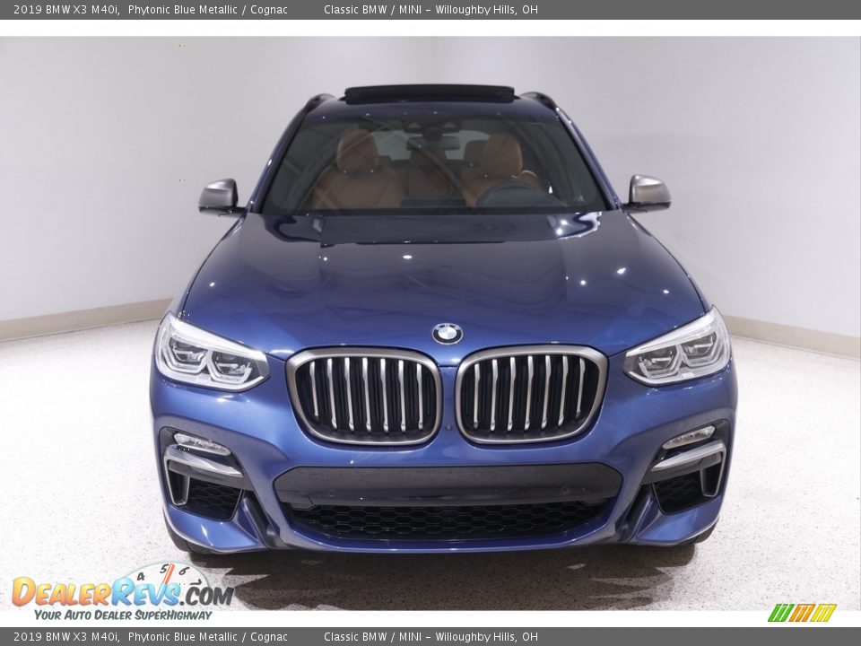 2019 BMW X3 M40i Phytonic Blue Metallic / Cognac Photo #2