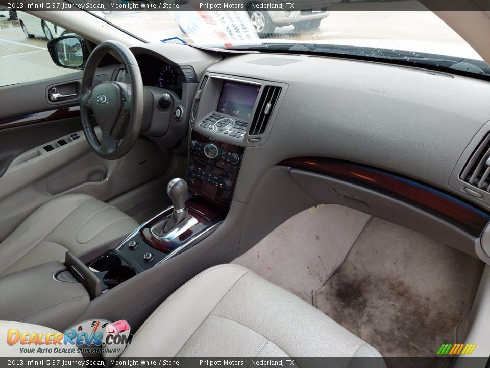 2013 Infiniti G 37 Journey Sedan Moonlight White / Stone Photo #28