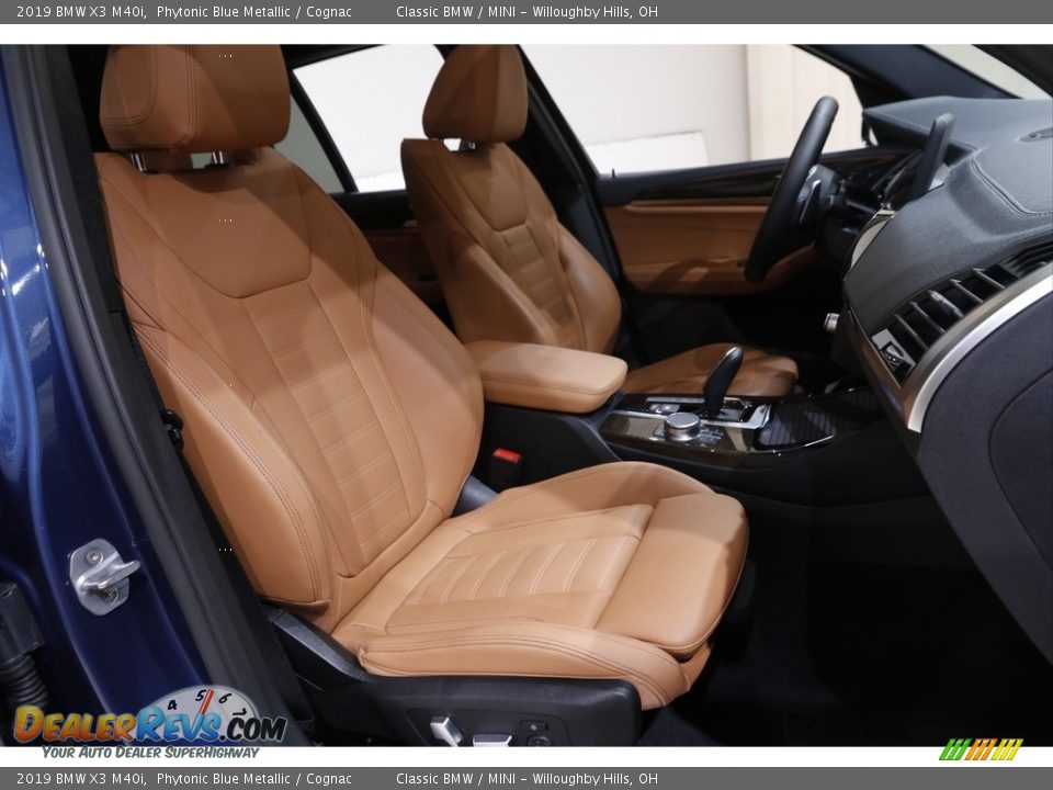 2019 BMW X3 M40i Phytonic Blue Metallic / Cognac Photo #16