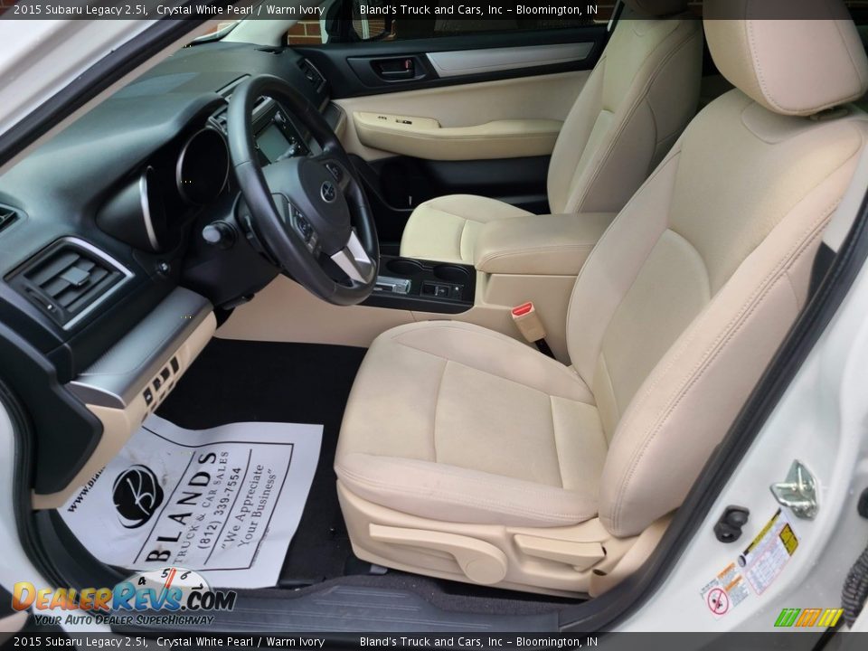 2015 Subaru Legacy 2.5i Crystal White Pearl / Warm Ivory Photo #6