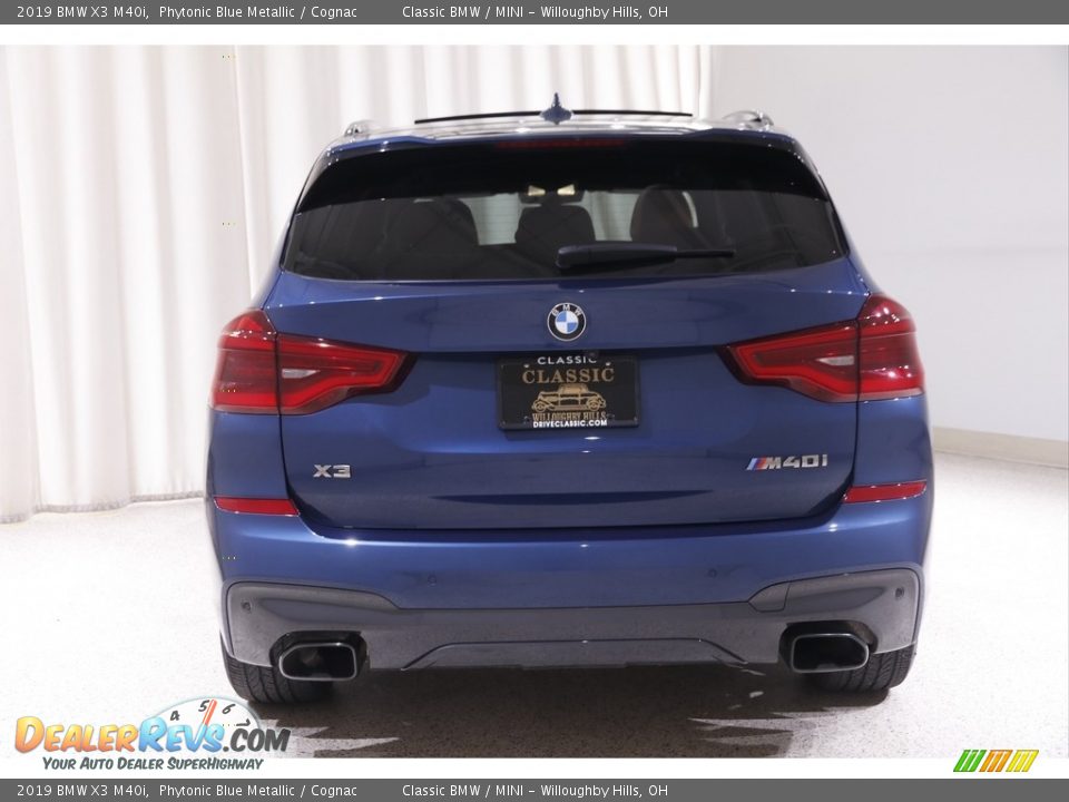 2019 BMW X3 M40i Phytonic Blue Metallic / Cognac Photo #19