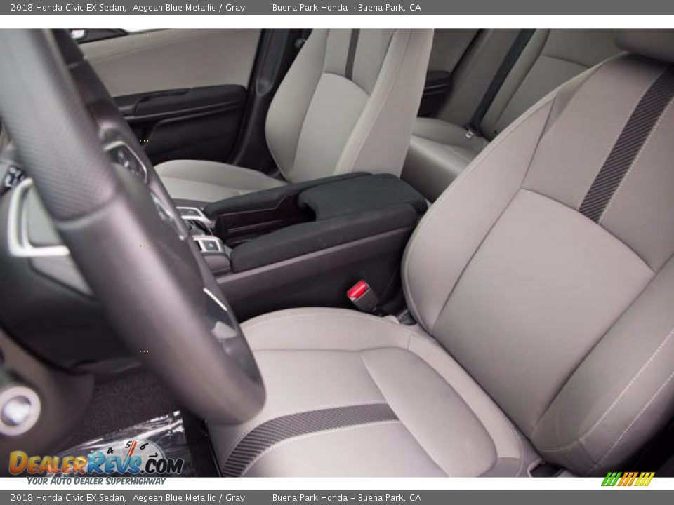 2018 Honda Civic EX Sedan Aegean Blue Metallic / Gray Photo #20