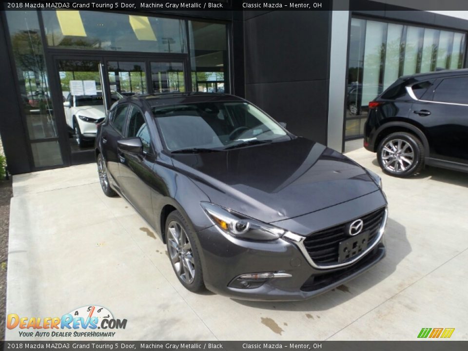 2018 Mazda MAZDA3 Grand Touring 5 Door Machine Gray Metallic / Black Photo #1