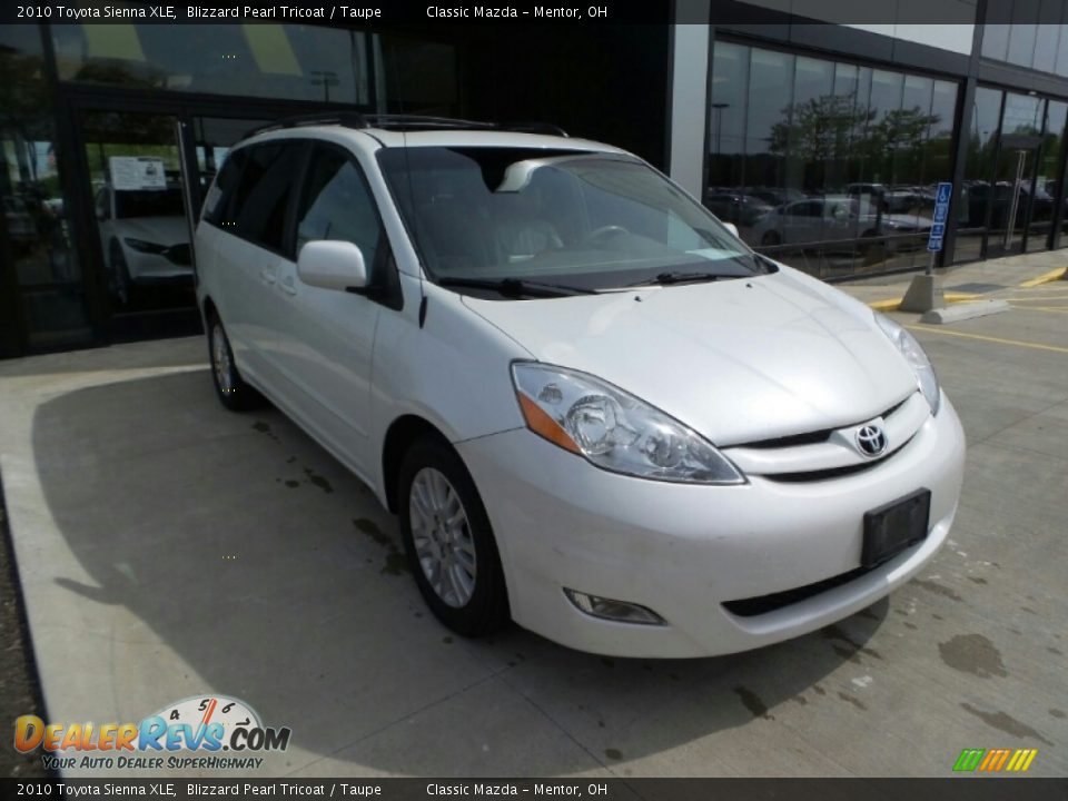 2010 Toyota Sienna XLE Blizzard Pearl Tricoat / Taupe Photo #1