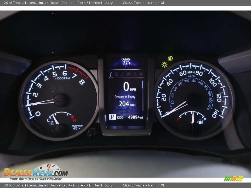 2016 Toyota Tacoma Limited Double Cab 4x4 Gauges Photo #8