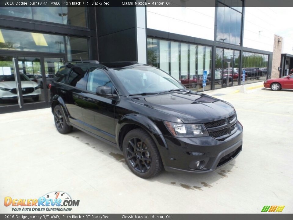 2016 Dodge Journey R/T AWD Pitch Black / RT Black/Red Photo #1