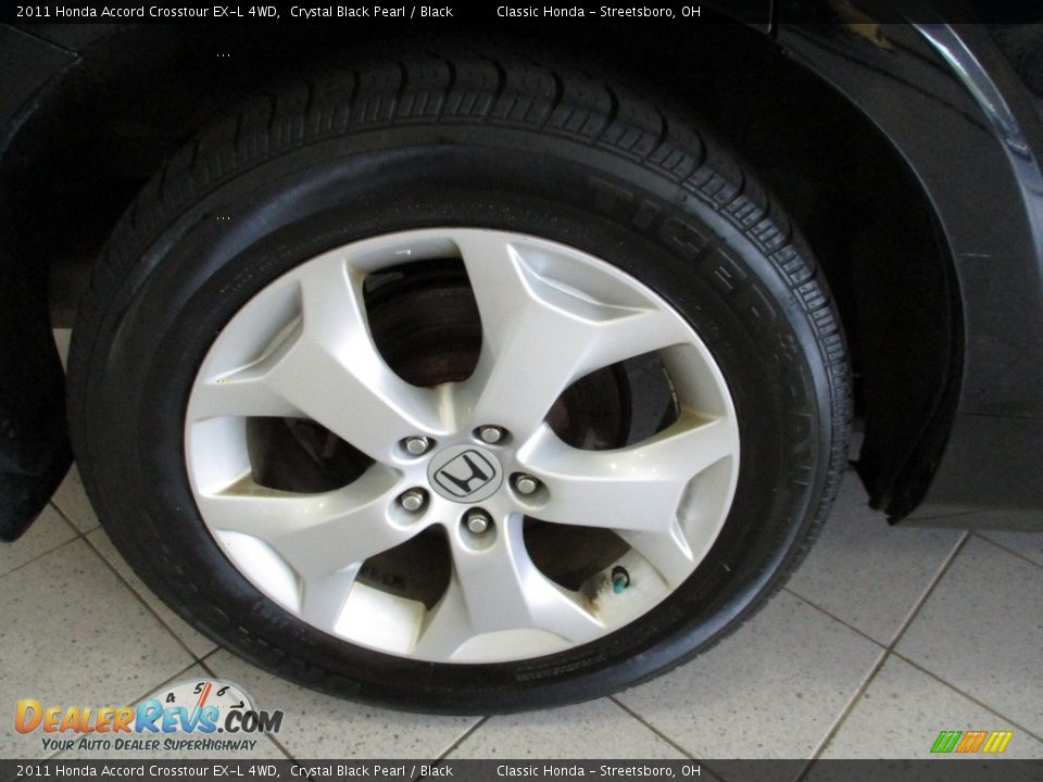 2011 Honda Accord Crosstour EX-L 4WD Crystal Black Pearl / Black Photo #6