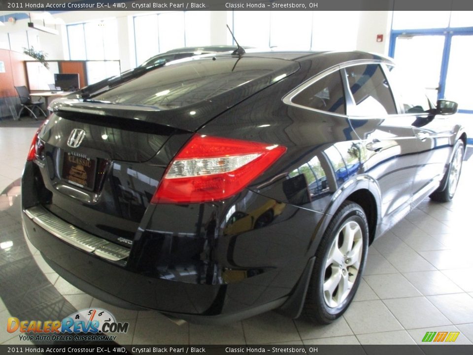2011 Honda Accord Crosstour EX-L 4WD Crystal Black Pearl / Black Photo #7