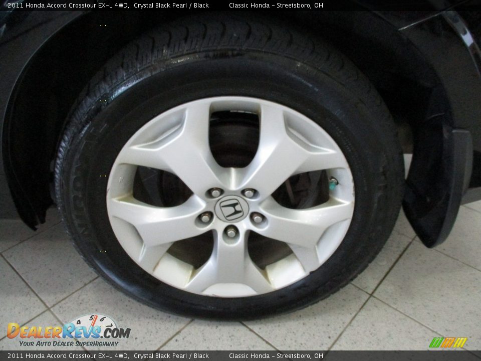 2011 Honda Accord Crosstour EX-L 4WD Crystal Black Pearl / Black Photo #11