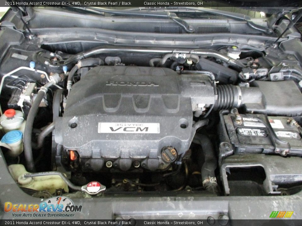 2011 Honda Accord Crosstour EX-L 4WD Crystal Black Pearl / Black Photo #13