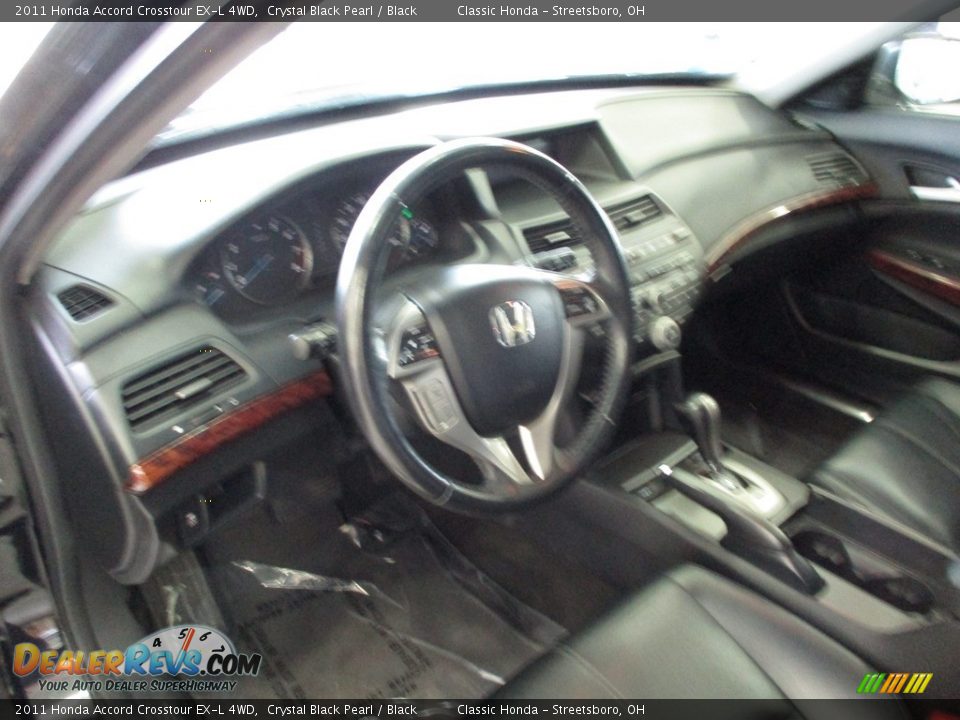2011 Honda Accord Crosstour EX-L 4WD Crystal Black Pearl / Black Photo #27