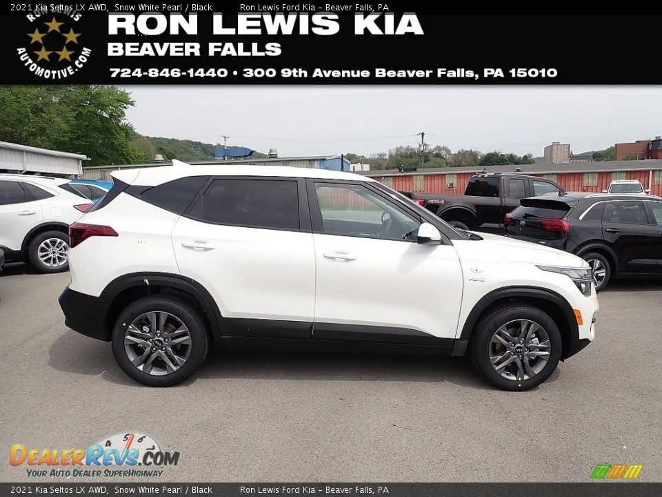 2021 Kia Seltos LX AWD Snow White Pearl / Black Photo #1