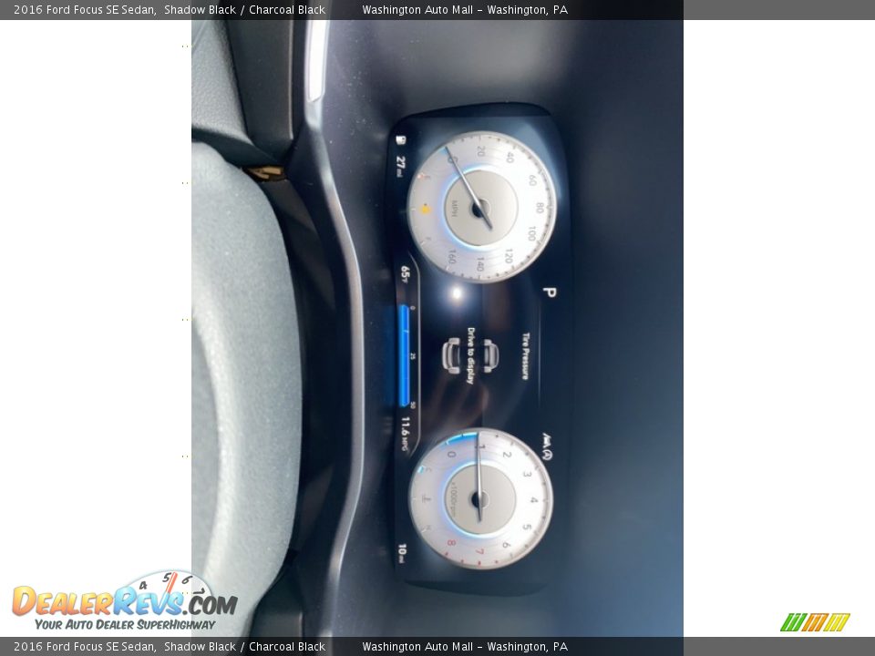 2016 Ford Focus SE Sedan Shadow Black / Charcoal Black Photo #7