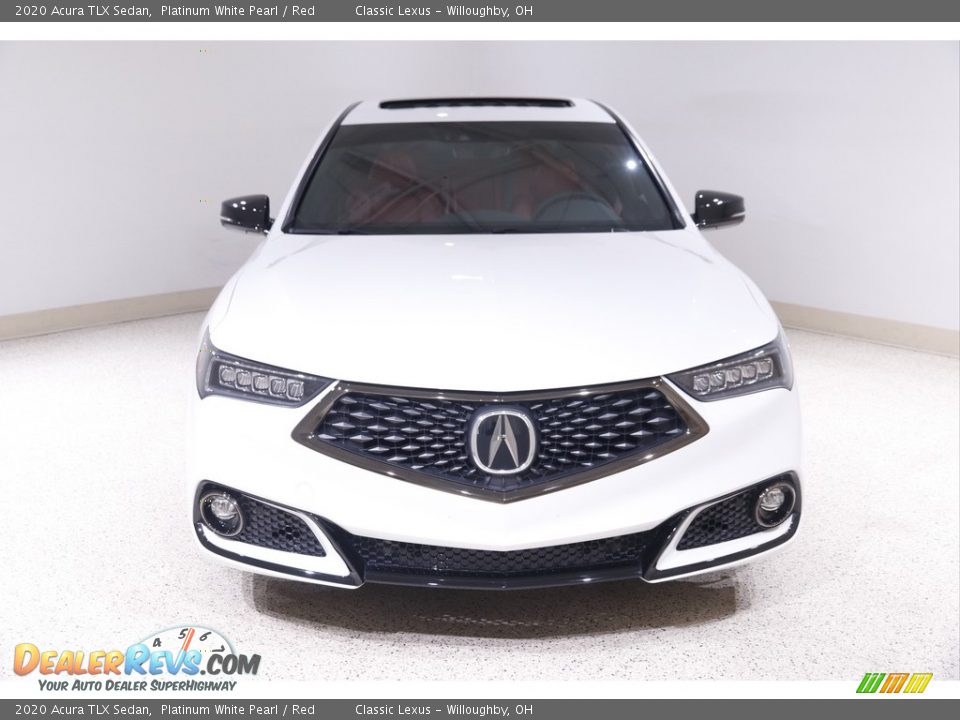 2020 Acura TLX Sedan Platinum White Pearl / Red Photo #2