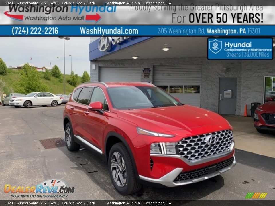 2021 Hyundai Santa Fe SEL AWD Calypso Red / Black Photo #1