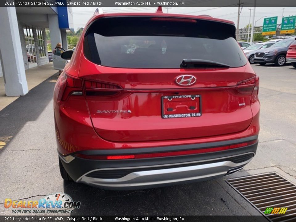 2021 Hyundai Santa Fe SEL AWD Calypso Red / Black Photo #3