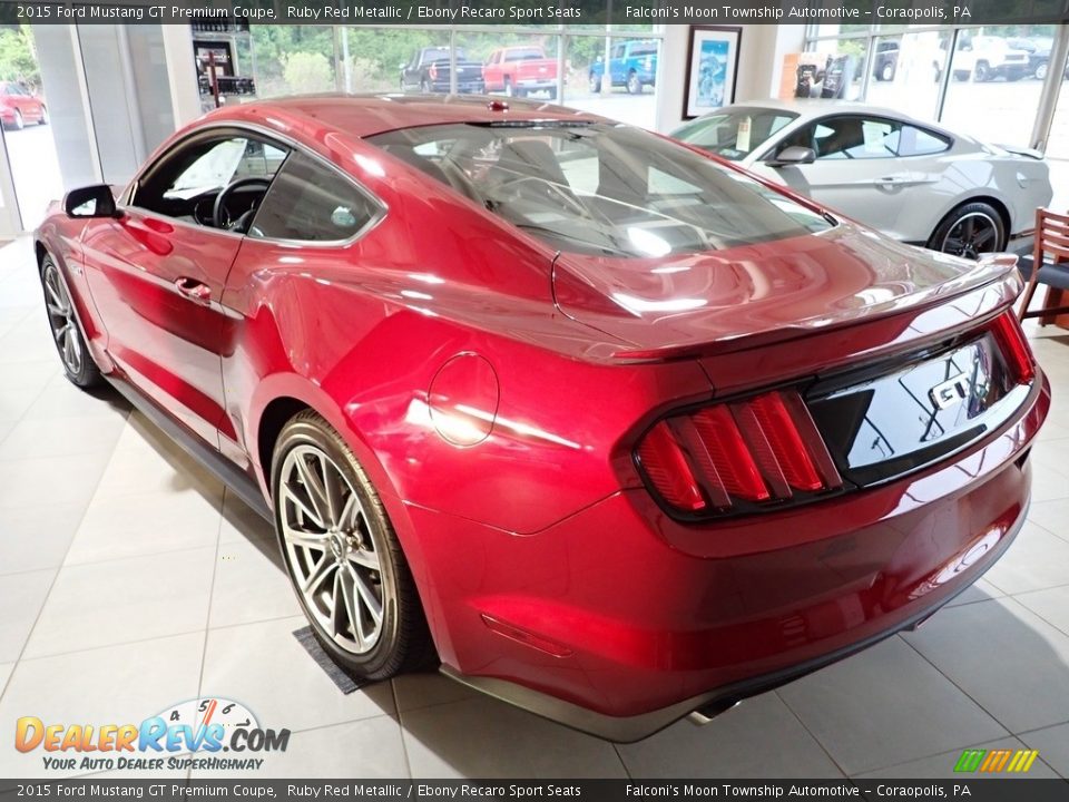 2015 Ford Mustang GT Premium Coupe Ruby Red Metallic / Ebony Recaro Sport Seats Photo #5