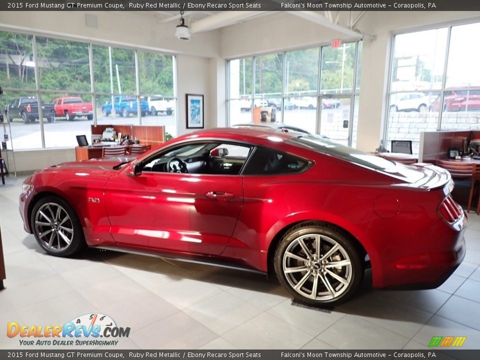 2015 Ford Mustang GT Premium Coupe Ruby Red Metallic / Ebony Recaro Sport Seats Photo #6