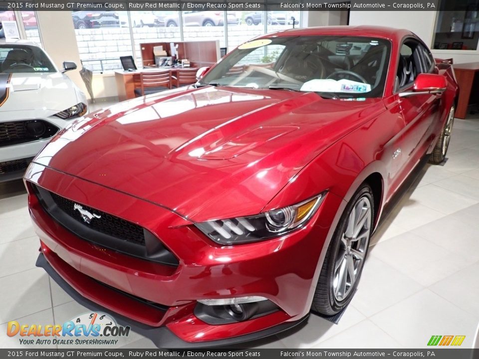 2015 Ford Mustang GT Premium Coupe Ruby Red Metallic / Ebony Recaro Sport Seats Photo #7