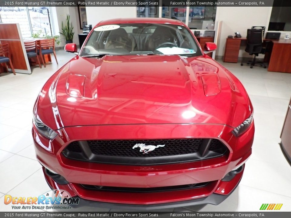 2015 Ford Mustang GT Premium Coupe Ruby Red Metallic / Ebony Recaro Sport Seats Photo #8