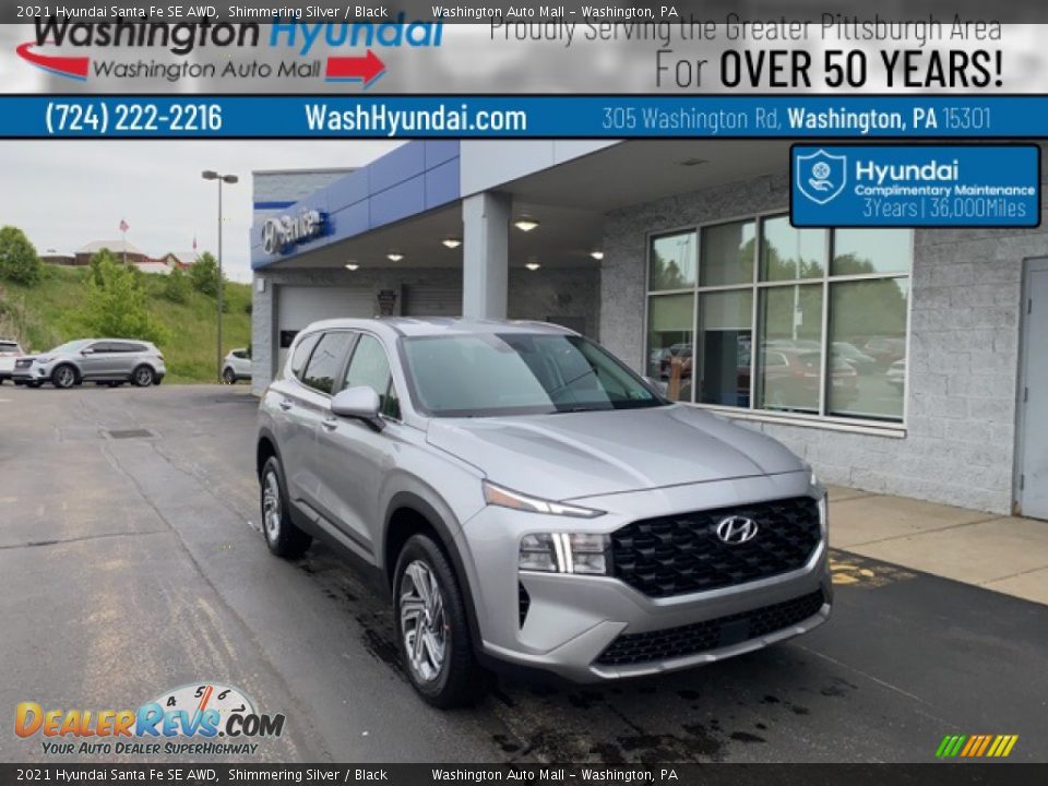 2021 Hyundai Santa Fe SE AWD Shimmering Silver / Black Photo #1