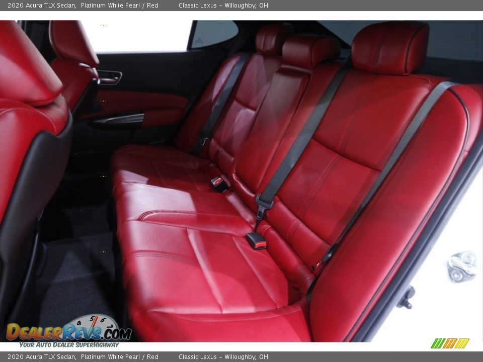 2020 Acura TLX Sedan Platinum White Pearl / Red Photo #18