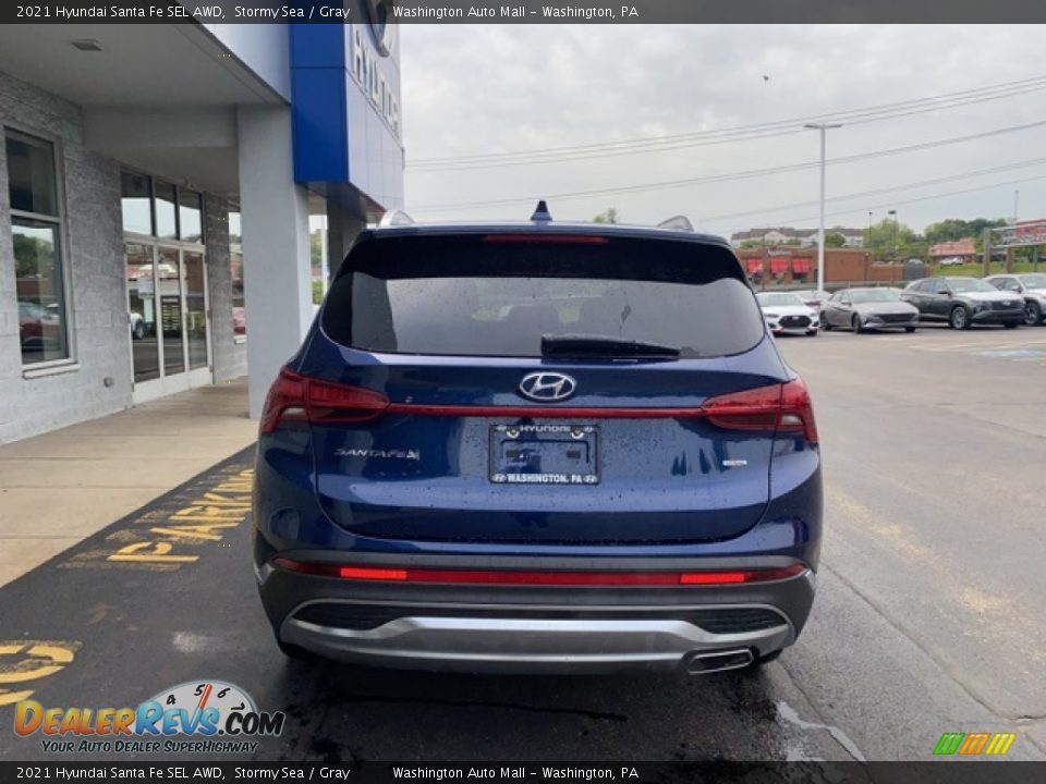 2021 Hyundai Santa Fe SEL AWD Stormy Sea / Gray Photo #3