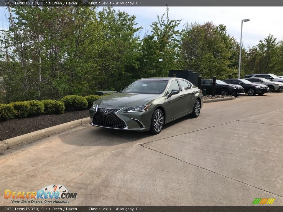 2021 Lexus ES 350 Sunlit Green / Flaxen Photo #1