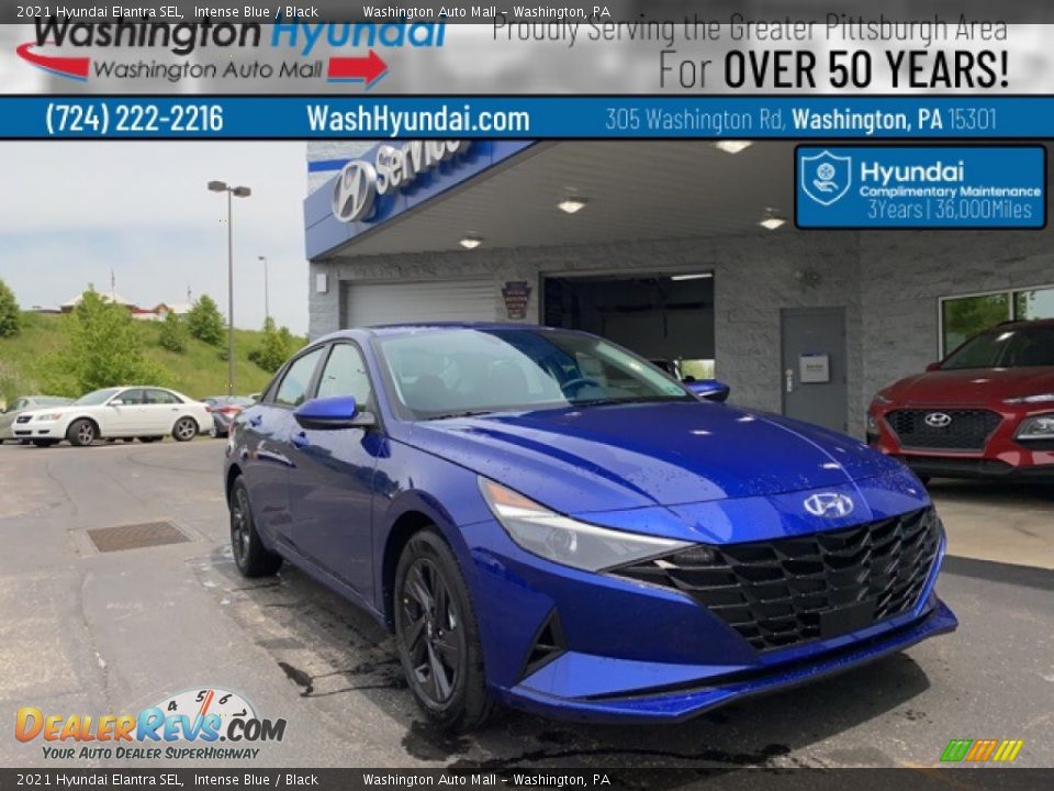 2021 Hyundai Elantra SEL Intense Blue / Black Photo #1