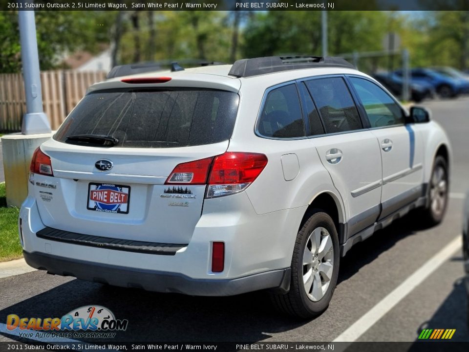 2011 Subaru Outback 2.5i Limited Wagon Satin White Pearl / Warm Ivory Photo #3