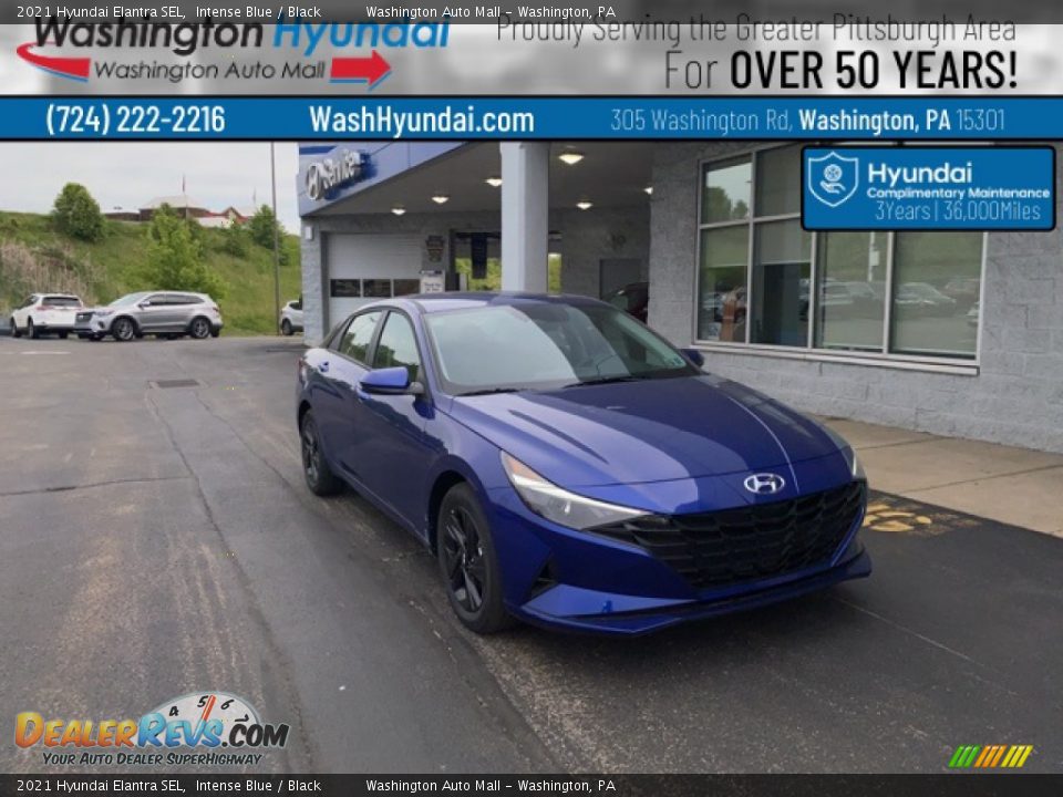 2021 Hyundai Elantra SEL Intense Blue / Black Photo #1