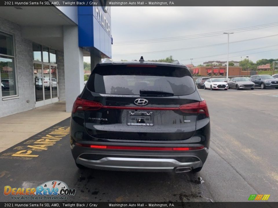 2021 Hyundai Santa Fe SEL AWD Twilight Black / Gray Photo #3