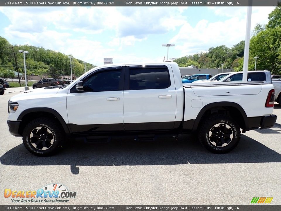 2019 Ram 1500 Rebel Crew Cab 4x4 Bright White / Black/Red Photo #2