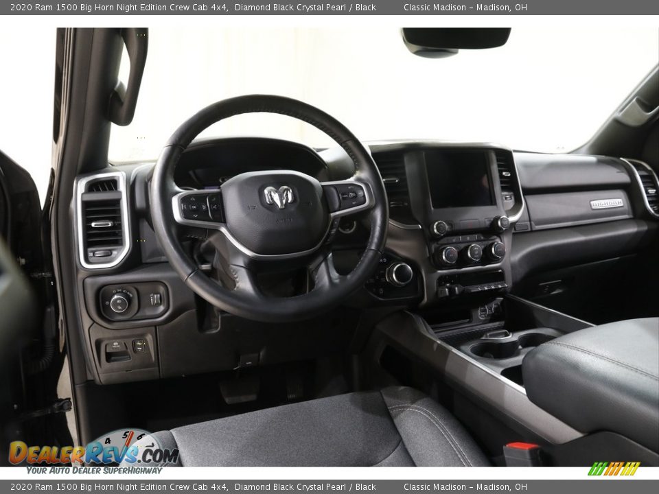 2020 Ram 1500 Big Horn Night Edition Crew Cab 4x4 Diamond Black Crystal Pearl / Black Photo #6