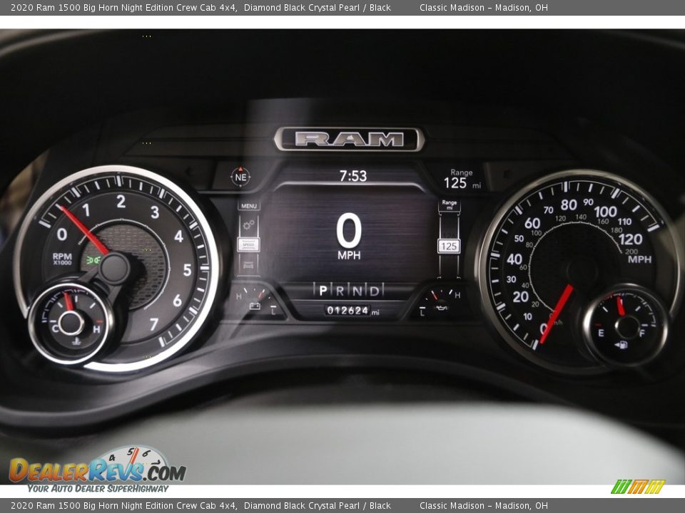 2020 Ram 1500 Big Horn Night Edition Crew Cab 4x4 Diamond Black Crystal Pearl / Black Photo #8