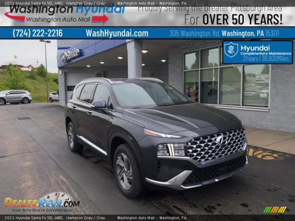 2021 Hyundai Santa Fe SEL AWD Hampton Gray / Gray Photo #1