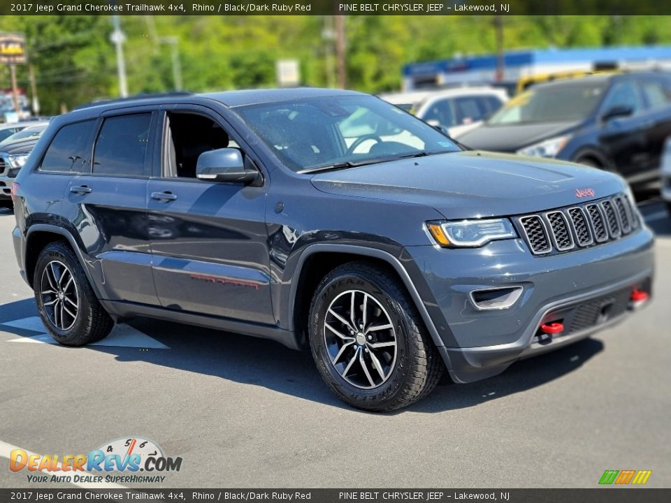 2017 Jeep Grand Cherokee Trailhawk 4x4 Rhino / Black/Dark Ruby Red Photo #21