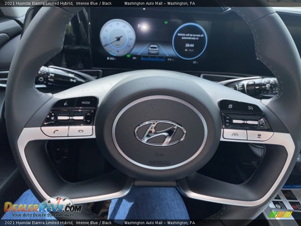 2021 Hyundai Elantra Limited Hybrid Intense Blue / Black Photo #8