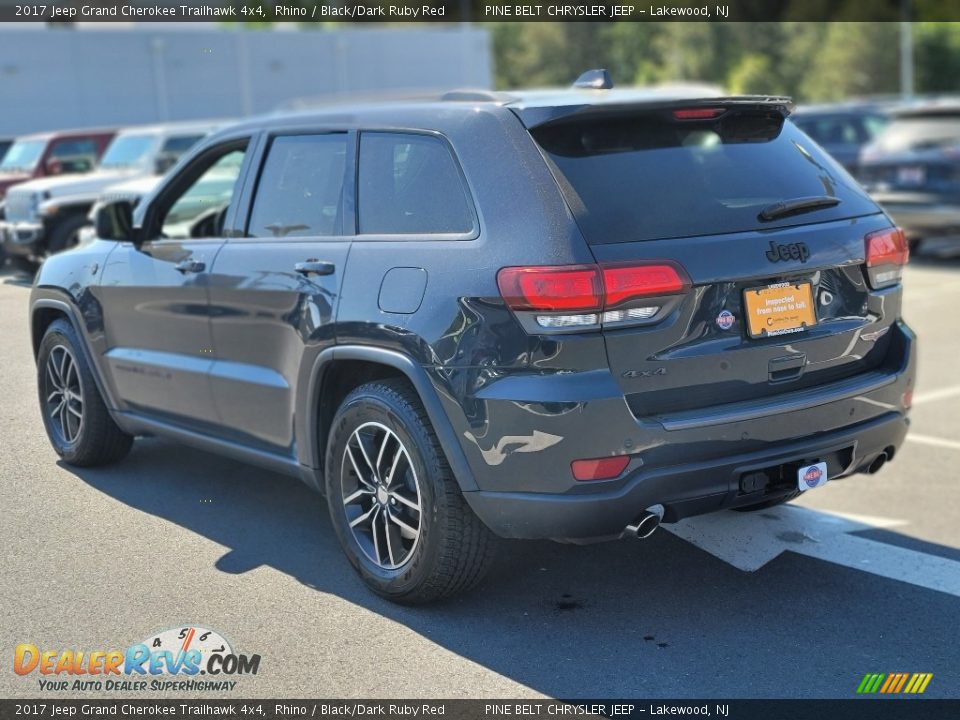 2017 Jeep Grand Cherokee Trailhawk 4x4 Rhino / Black/Dark Ruby Red Photo #24