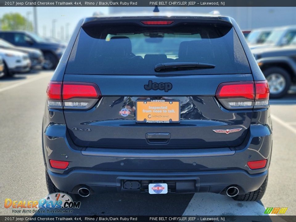 2017 Jeep Grand Cherokee Trailhawk 4x4 Rhino / Black/Dark Ruby Red Photo #25