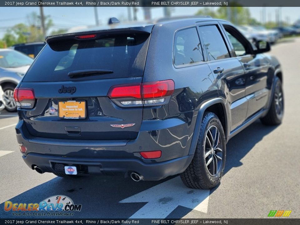 2017 Jeep Grand Cherokee Trailhawk 4x4 Rhino / Black/Dark Ruby Red Photo #26