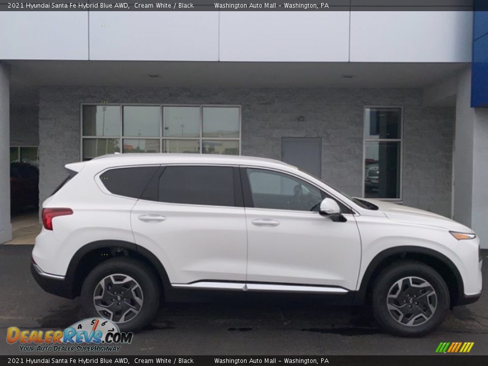 2021 Hyundai Santa Fe Hybrid Blue AWD Cream White / Black Photo #2