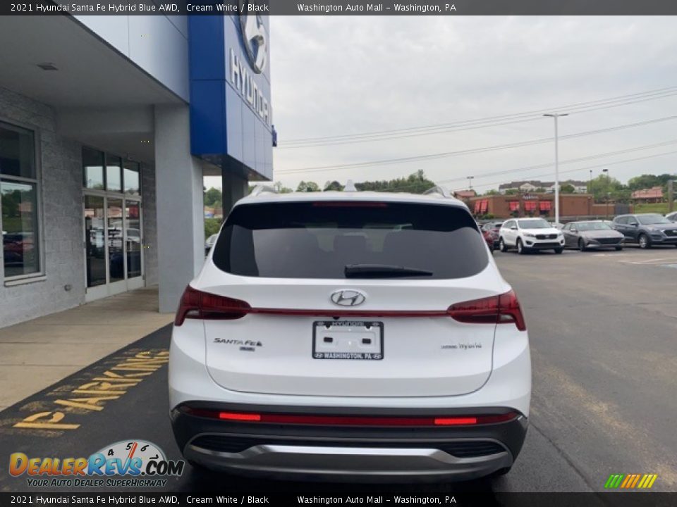 2021 Hyundai Santa Fe Hybrid Blue AWD Cream White / Black Photo #3