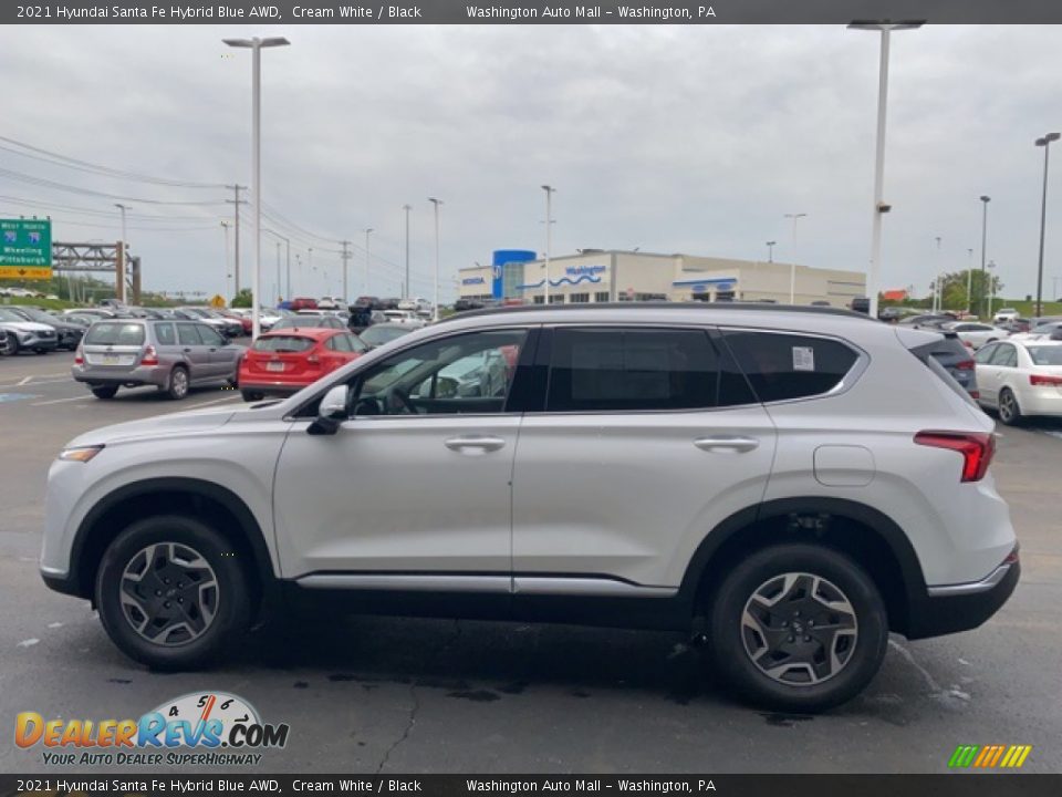 2021 Hyundai Santa Fe Hybrid Blue AWD Cream White / Black Photo #4