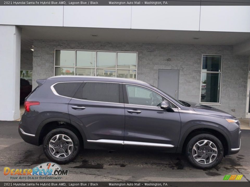 2021 Hyundai Santa Fe Hybrid Blue AWD Lagoon Blue / Black Photo #2