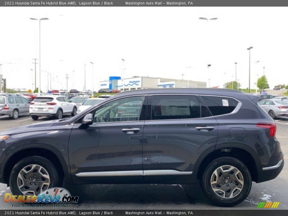 2021 Hyundai Santa Fe Hybrid Blue AWD Lagoon Blue / Black Photo #4